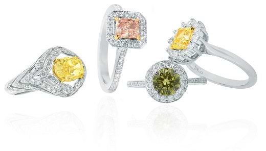 Various Color Diamond Engagement Rings